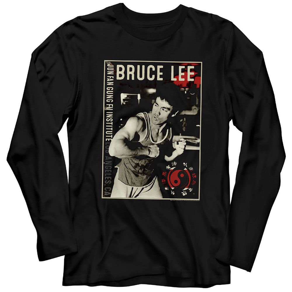 BRUCE LEE-BRUCE-BLACK ADULT L/S TSHIRT