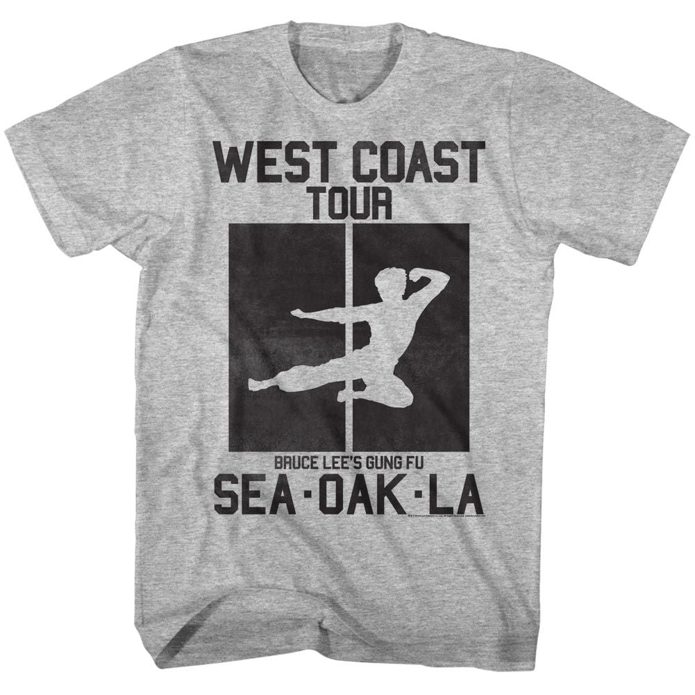 BRUCE LEE-ALL CITY-GRAY HEATHER ADULT S/S TSHIRT