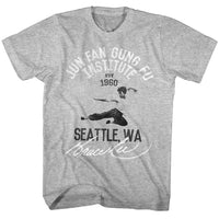Thumbnail for BRUCE LEE-JUNFANGUNGFU-GRAY HEATHER ADULT S/S TSHIRT