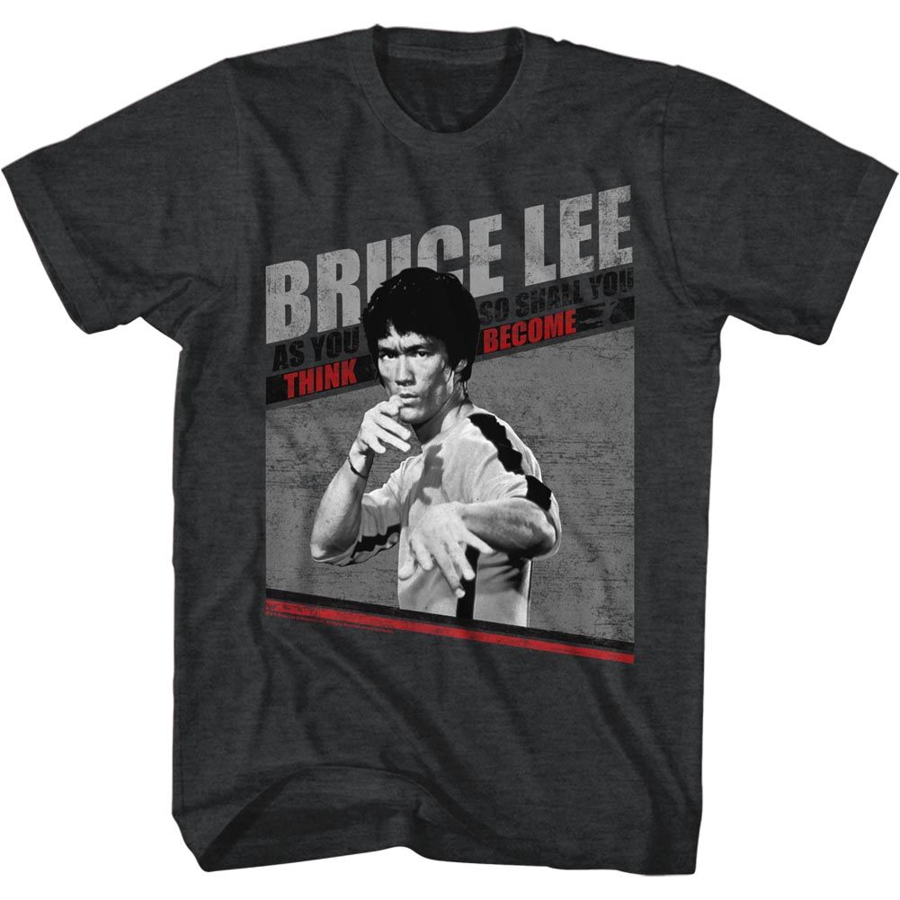 BRUCE LEE-BRUCE LEE SYMBOL-BLACK HEATHER ADULT S/S TSHIRT