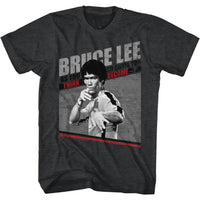 Thumbnail for BRUCE LEE-BRUCE LEE SYMBOL-BLACK HEATHER ADULT S/S TSHIRT