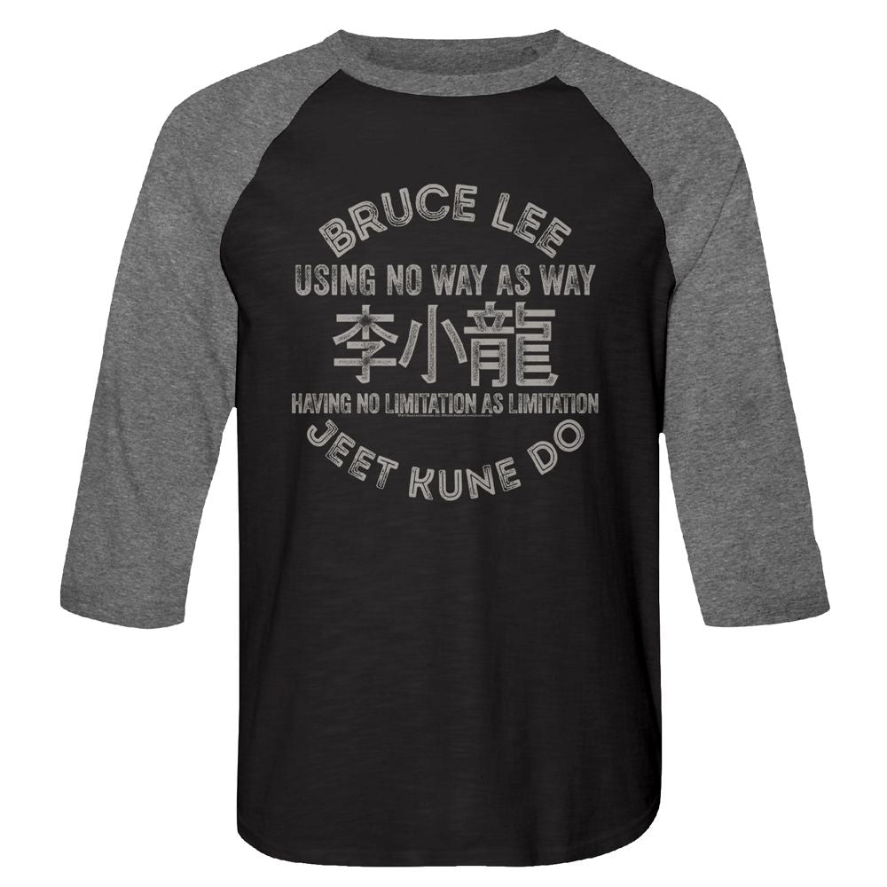 BRUCE LEE-SYMBOLS-VINTAGE BLACK/PREMIUM HEATHER ADULT 3/4 SLEEVE RAGLAN