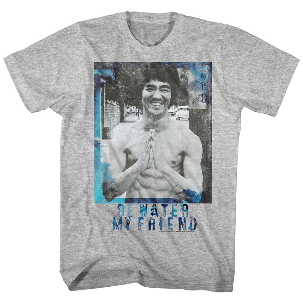 BRUCE LEE-WATER-GRAY HEATHER ADULT S/S TSHIRT