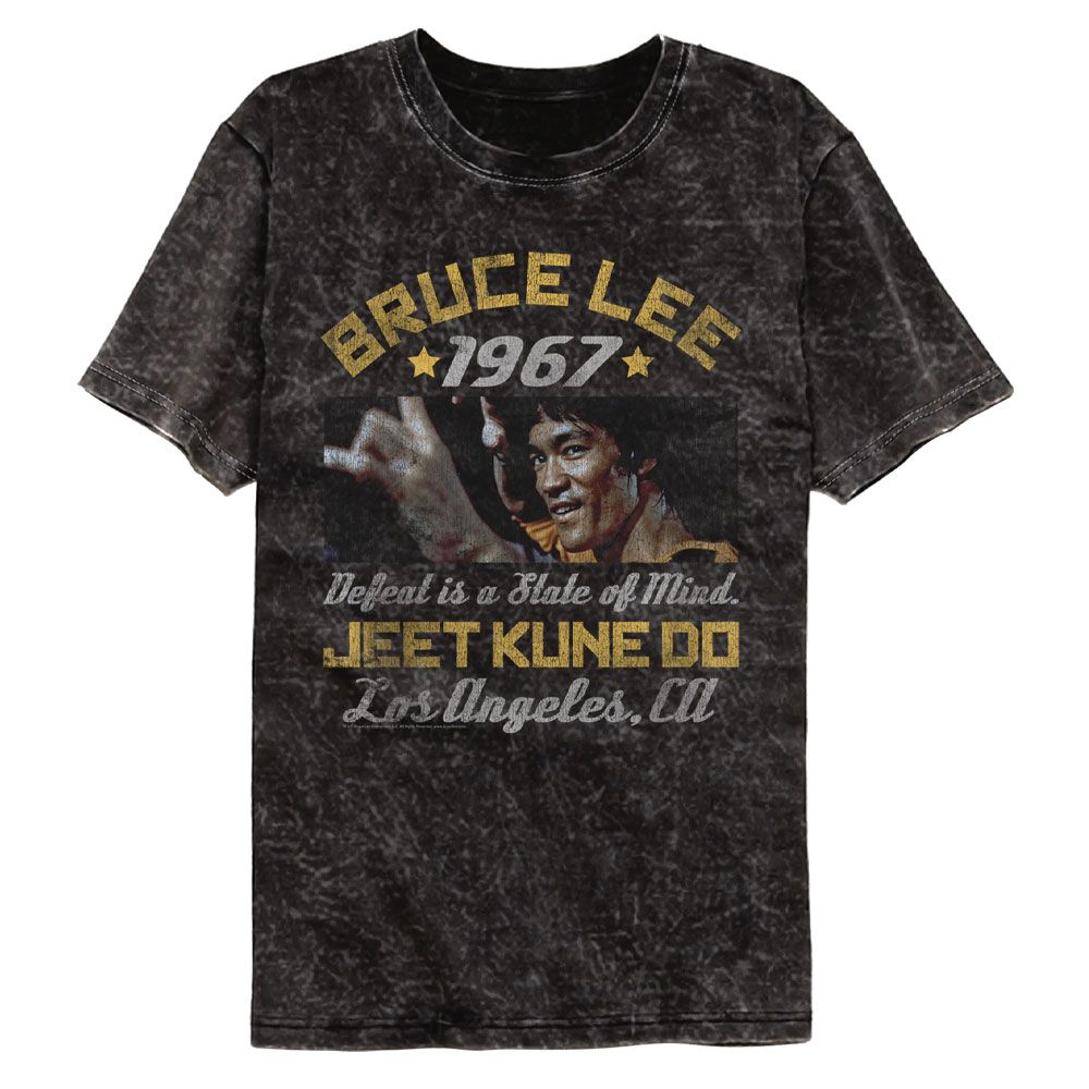 BRUCE LEE-BRUCE LEE BOX SMIRK-MINERAL WASH BLACK ADULT S/S TSHIRT