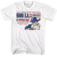 Thumbnail for BIG LEAGUE CHEW-BIG LEAGUE CHEW AMERICA TEXT-WHITE ADULT S/S TSHIRT