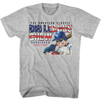 Thumbnail for BIG LEAGUE CHEW-BIG LEAGUE CHEW AMERICA TEXT-GRAY HEATHER ADULT S/S TSHIRT