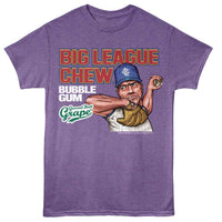 Thumbnail for BIG LEAGUE CHEW-BIG LEAGUE CHEW GROUND BALL GRAPE-PURPLE HEATHER ADULT S/S TSHIRT