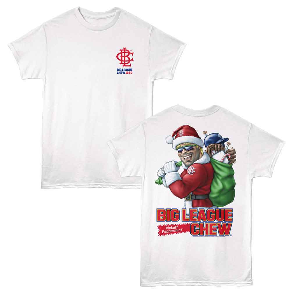 BIG LEAGUE CHEW-BIG LEAGUE CHEW PICKOFF PEP F B-WHITE ADULT S/S TSHIRT ***F&B***