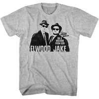 Thumbnail for THE BLUES BROTHERS-MISSION FROM GOD-GRAY HEATHER ADULT S/S TSHIRT