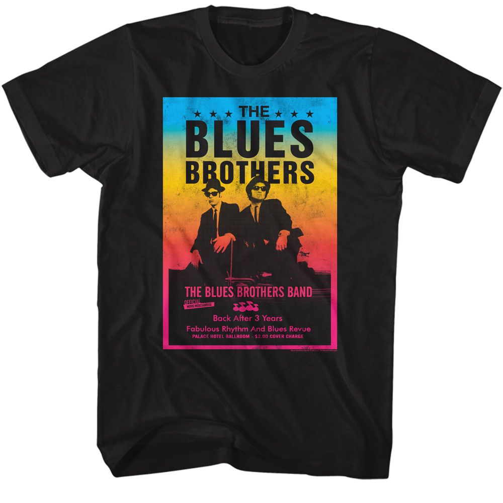 THE BLUES BROTHERS-POSTER-BLACK ADULT S/S TSHIRT