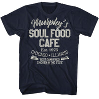Thumbnail for THE BLUES BROTHERS-SOUL FOOD CAFE-NAVY ADULT S/S TSHIRT