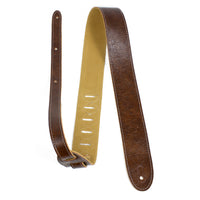 Thumbnail for Chestnut Brown Deluxe Soft Italian Garment Leather Guitar Strap