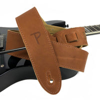 Thumbnail for Camel Deluxe Soft Italian Garment Leather Guitar Strap