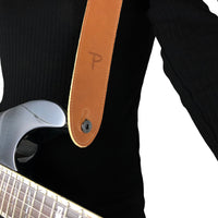 Thumbnail for Camel Deluxe Soft Italian Garment Leather Guitar Strap
