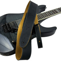 Thumbnail for Black Ink Deluxe Soft Italian Garment Leather Guitar Strap