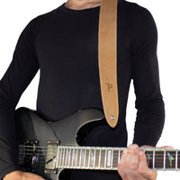 Thumbnail for Sandlewood Deluxe Soft Italian Garment Leather Guitar Strap