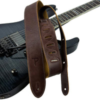 Thumbnail for Truffle Colour Deluxe Soft Italian Garment Leather Guitar Strap