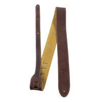 Thumbnail for Truffle Colour Deluxe Soft Italian Garment Leather Guitar Strap
