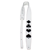 Thumbnail for LEATHER AND SUEDE POKER SHAPE INLAYS Guitar Strap
