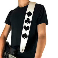 Thumbnail for LEATHER AND SUEDE POKER SHAPE INLAYS Guitar Strap
