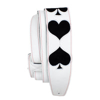 Thumbnail for LEATHER AND SUEDE POKER SHAPE INLAYS Guitar Strap