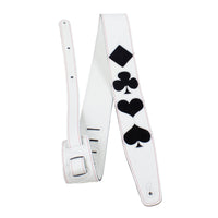 Thumbnail for LEATHER AND SUEDE POKER SHAPE INLAYS Guitar Strap