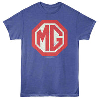 Thumbnail for BRITISH MOTOR HERITAGE-BMH MG CREST LOGO-ROYAL HEATHER ADULT S/S TSHIRT