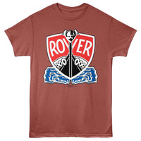 Thumbnail for BRITISH MOTOR HERITAGE-BMH ROVER SHIELD LOGO-TERRACOTTA ADULT S/S TSHIRT