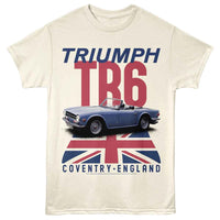 Thumbnail for BRITISH MOTOR HERITAGE-BMH TR6-NATURAL ADULT S/S TSHIRT