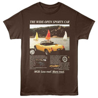 Thumbnail for BRITISH MOTOR HERITAGE-BMH LESS ROOF MORE ROAD-DARK CHOCOLATE ADULT S/S TSHIRT