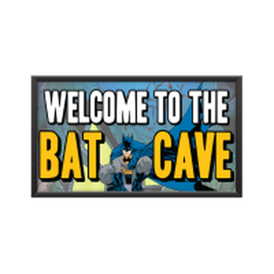 Batman Welcome to the Batcave Gel Coat  10" x 18" Framed MDF Wall Art – 4 pc ppk ($5.50 each)