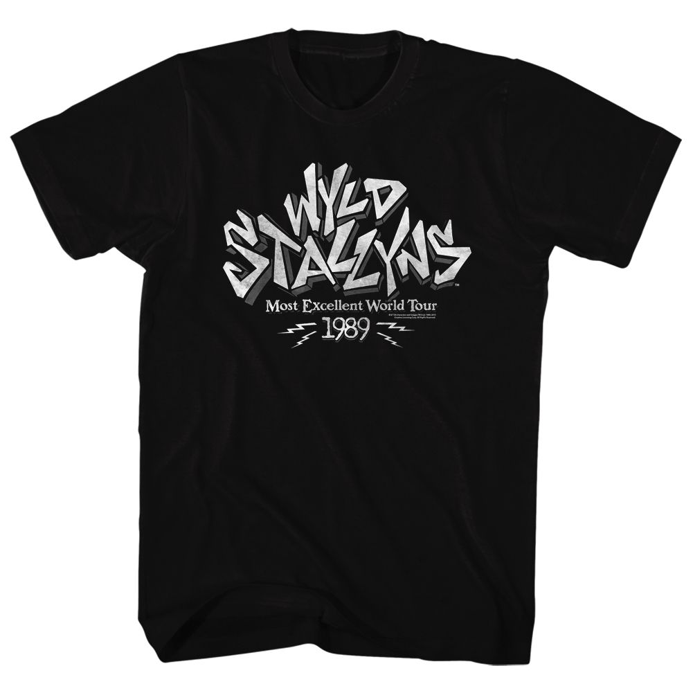 BILL AND TED-WORLD TOUR-BLACK ADULT S/S TSHIRT