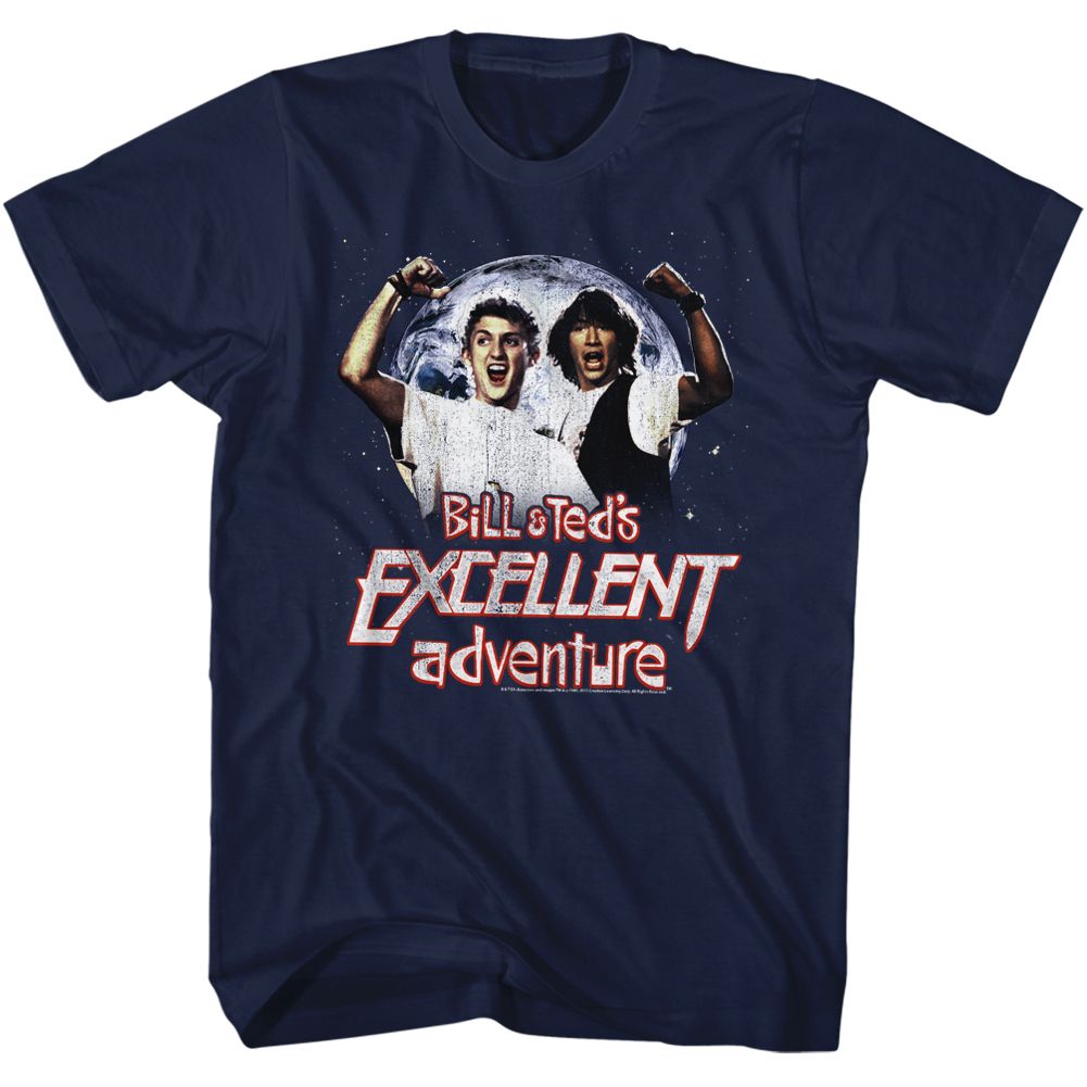 BILL AND TED-EXCELLENT-NAVY ADULT S/S TSHIRT