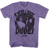 Thumbnail for BILL AND TED-EXCELLENT DUDE-PURPLE HEATHER ADULT S/S TSHIRT