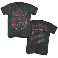 Thumbnail for BILL AND TED-MOST EXCELLENT TOUR-BLACK HEATHER ADULT S/S TSHIRT