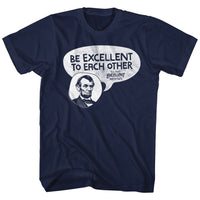 Thumbnail for BILL AND TED-EXCELLENTABE-NAVY ADULT S/S TSHIRT