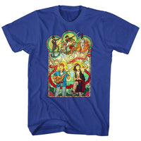 Thumbnail for BILL AND TED-STAINED GLASS-ROYAL ADULT S/S TSHIRT