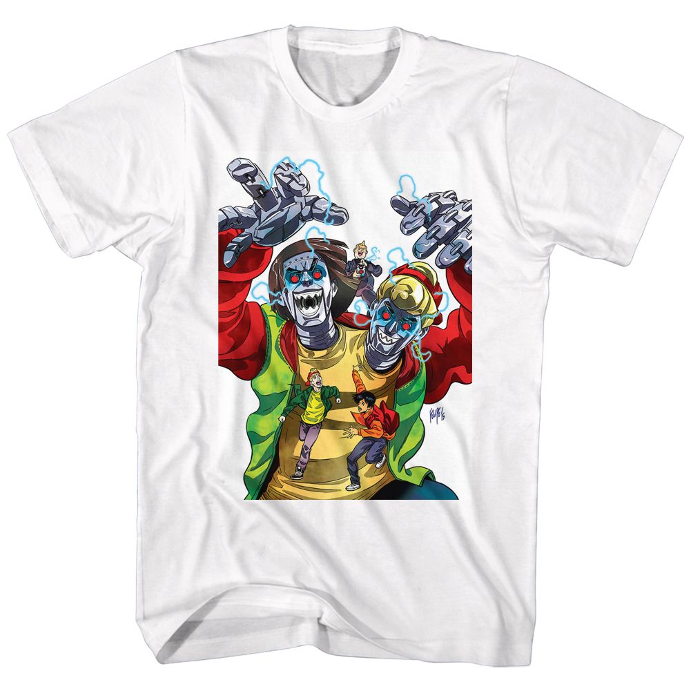 BILL AND TED-ROBOT DUDES-WHITE ADULT S/S TSHIRT