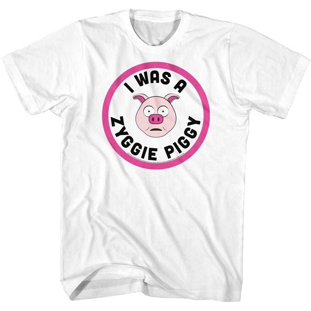 BILL AND TED-ZYGGIE PIGGY-WHITE ADULT S/S TSHIRT