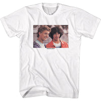 Thumbnail for BILL AND TED-EXCELLENT HEADS-WHITE ADULT S/S TSHIRT
