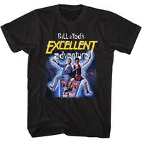 Thumbnail for BILL AND TED-B&T SPACE POSTER-BLACK ADULT S/S TSHIRT
