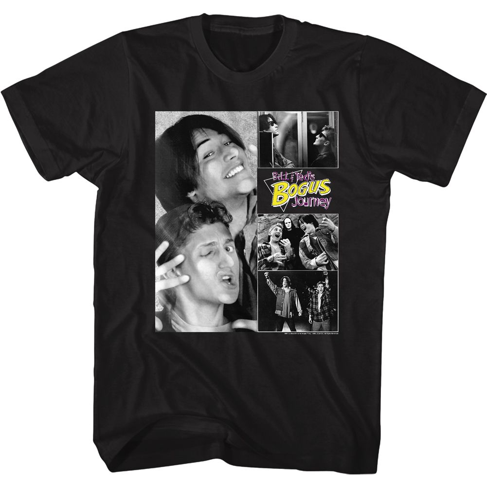 BILL AND TED-BNT COLLAGE-BLACK ADULT S/S TSHIRT