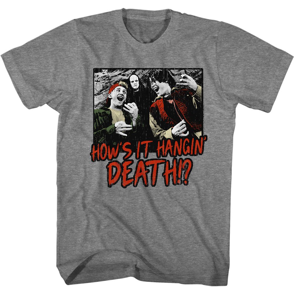 BILL AND TED-HOWS IT HANGIN-GRAPHITE HEATHER ADULT S/S TSHIRT