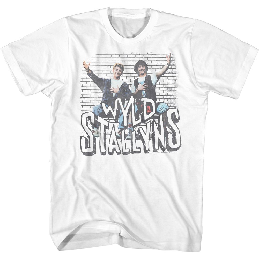 BILL AND TED-SKETCHY STALLYNS-WHITE ADULT S/S TSHIRT