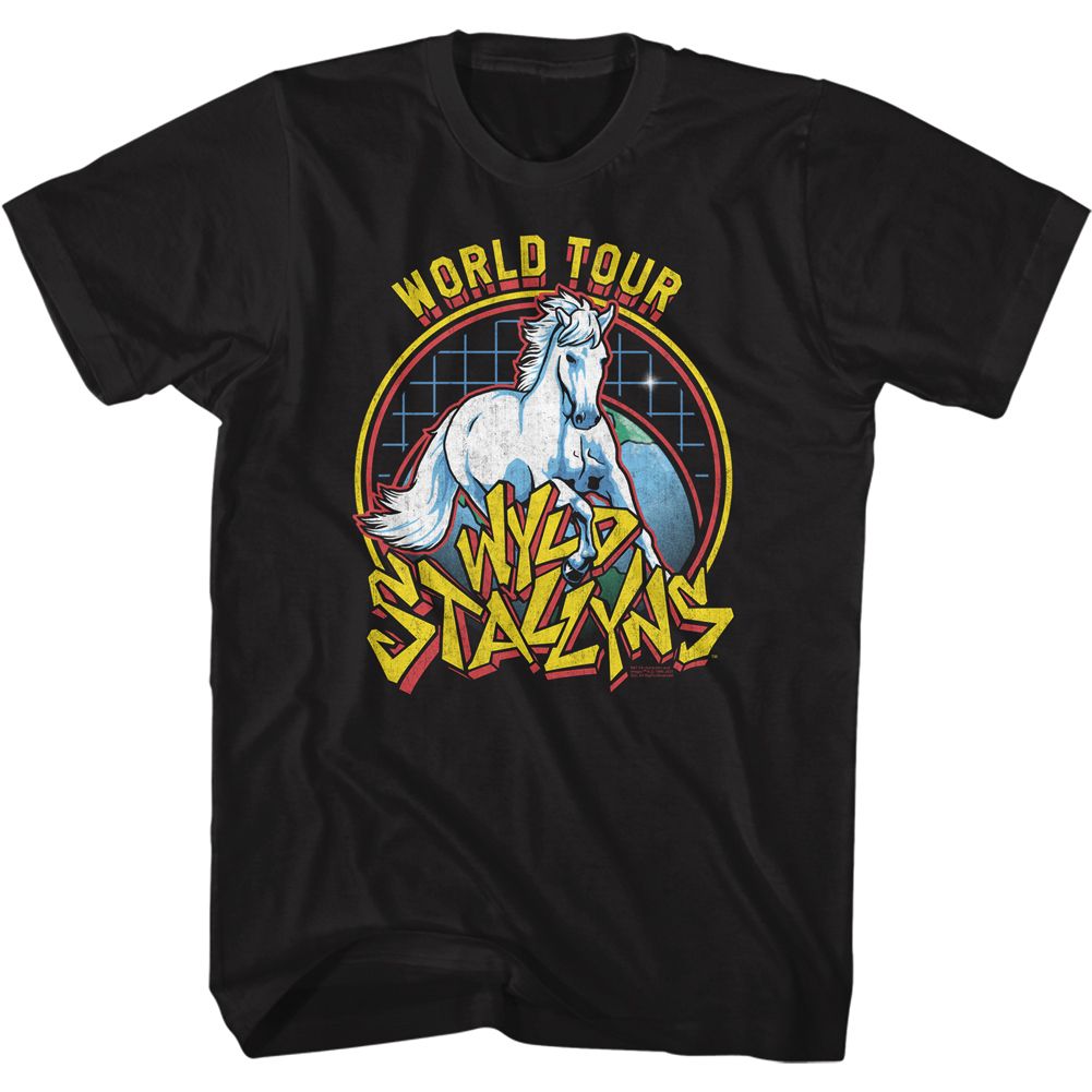 BILL AND TED-WYLD STALLYNS-BLACK ADULT S/S TSHIRT