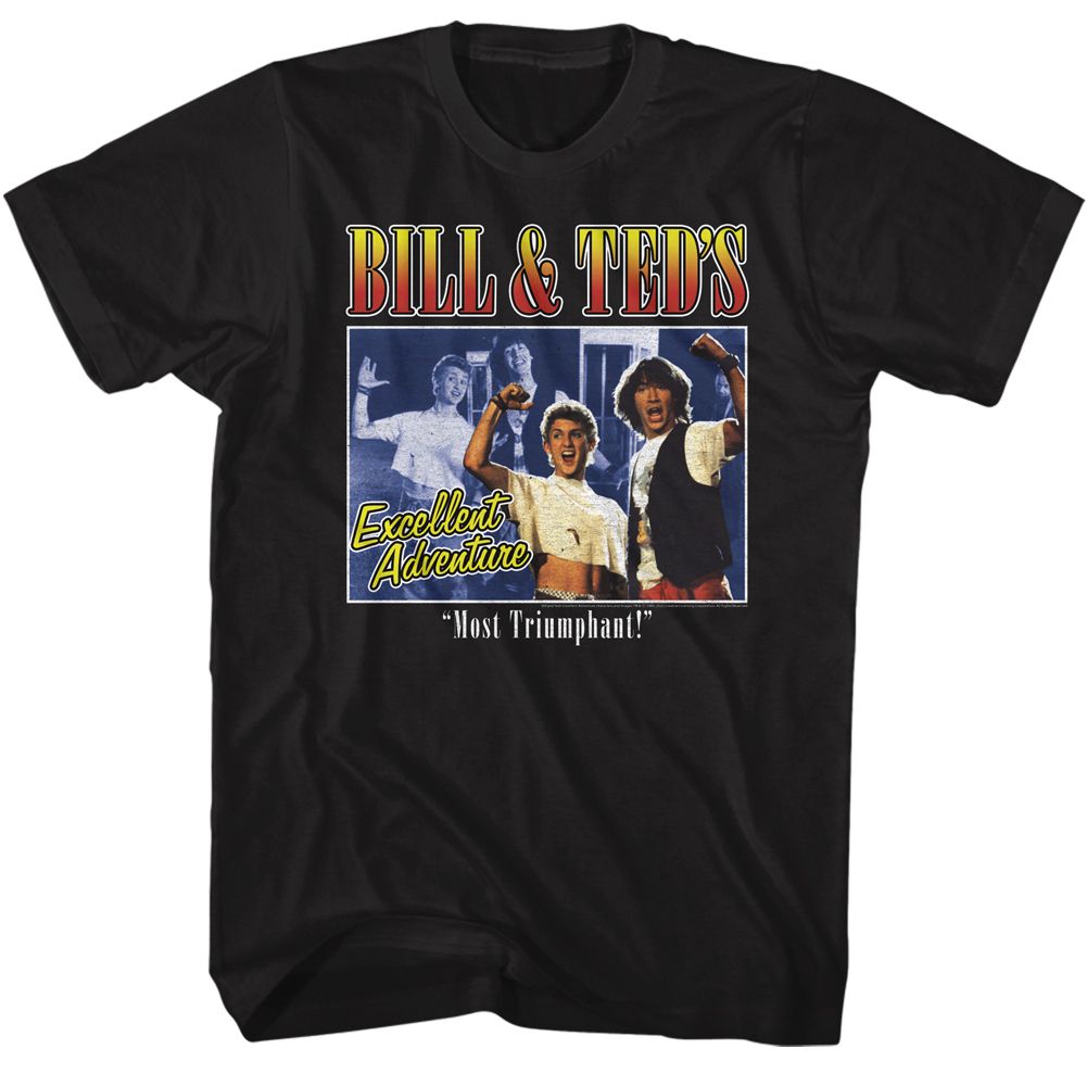 BILL AND TED-BILL AND TED TWO IMAGE BOX-BLACK ADULT S/S TSHIRT