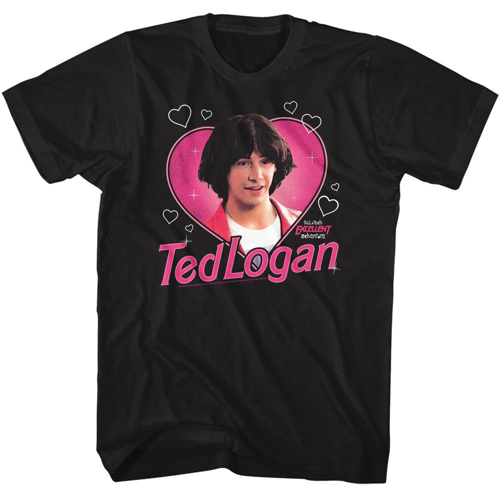 BILL AND TED HEARTTHROB TED-BLACK ADULT S/S TSHIRT