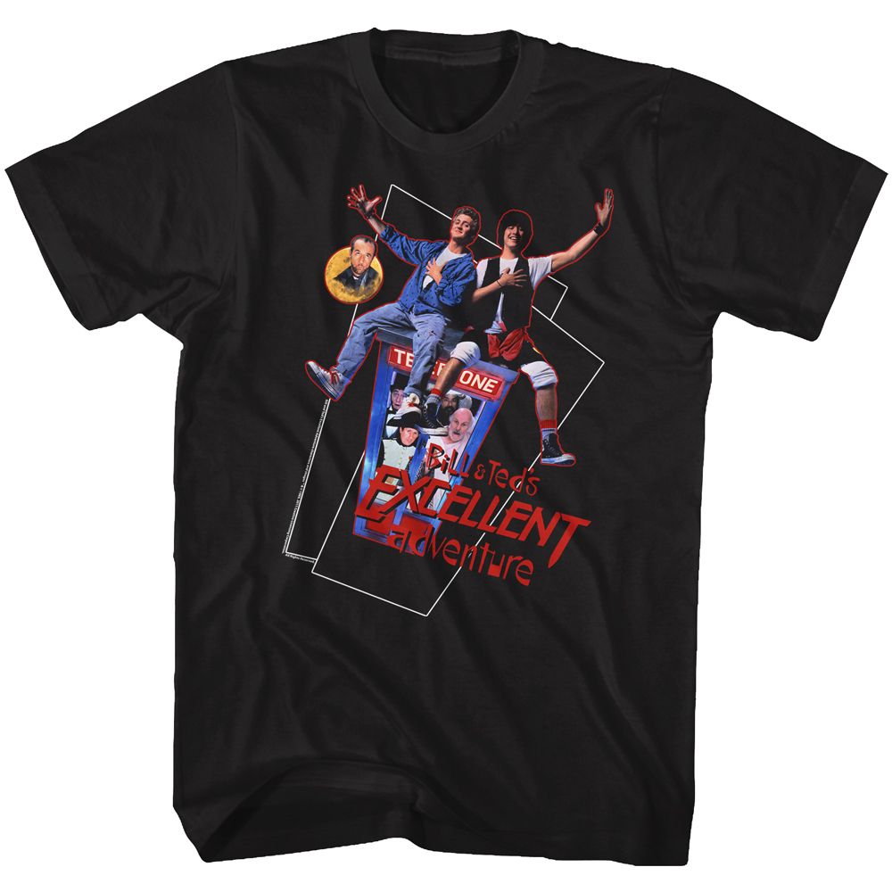 BILL AND TED-FLYING-BLACK ADULT S/S TSHIRT