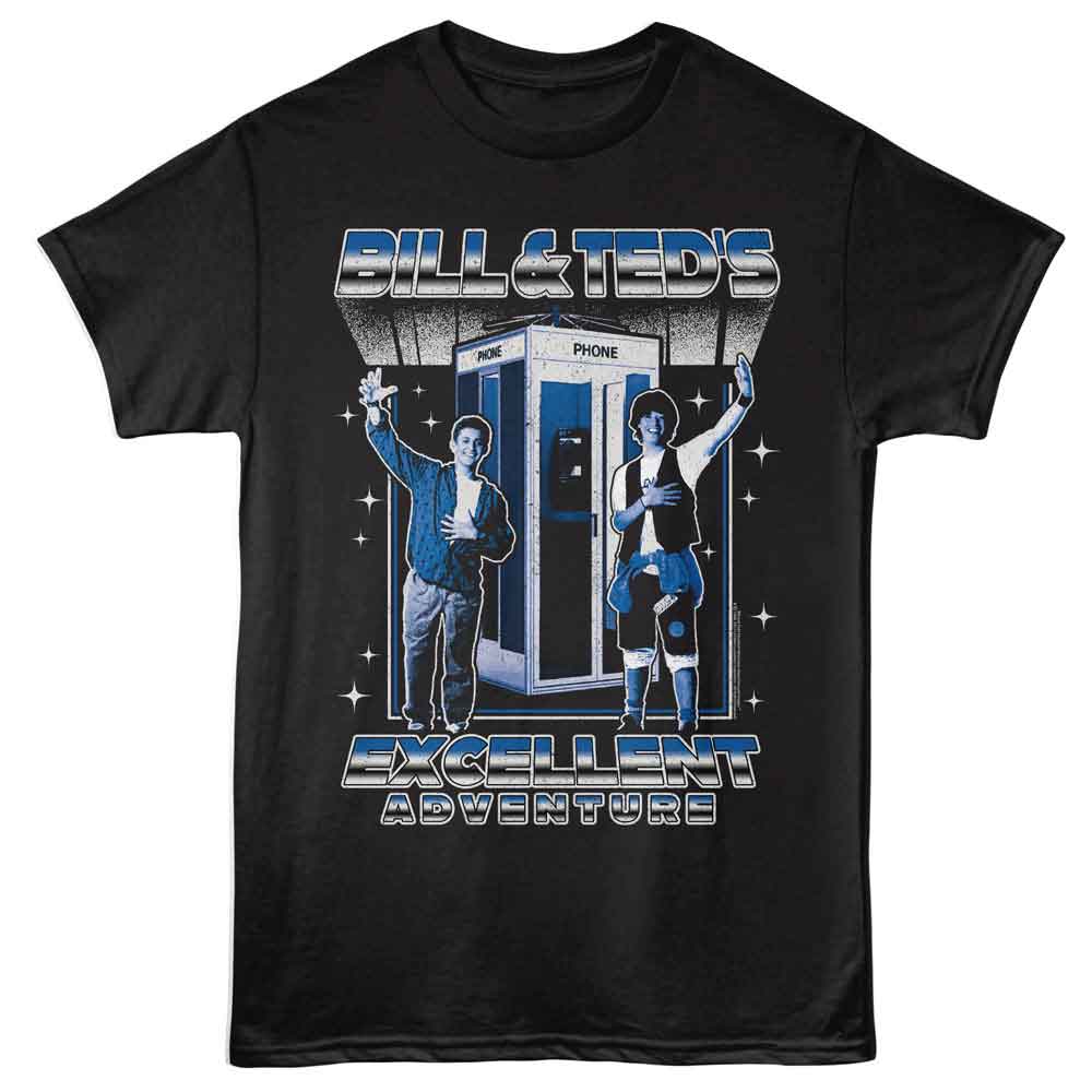 Bill And Ted - BNT Phone Booth And Stars T-Shirt