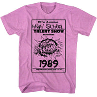 Thumbnail for BILL AND TED-THE TALENT SHOW-NEON PURPLE HEATHER ADULT S/S TSHIRT